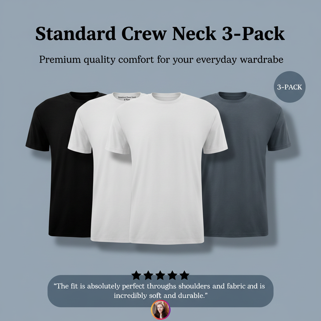 Standard Crew Neck 3-Pack